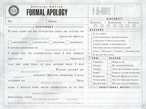 Formal-apology